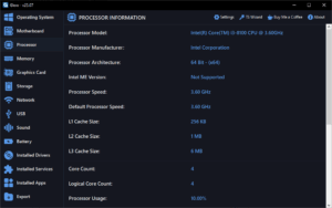 Processor information