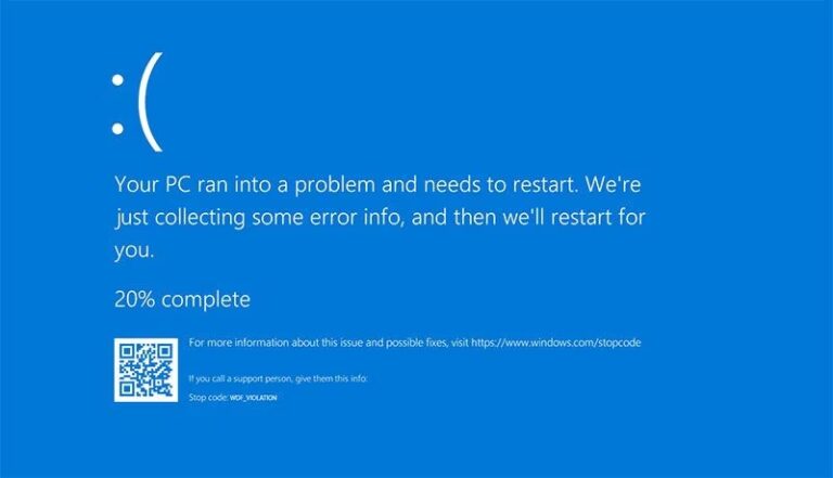 BSOD wdf-violation