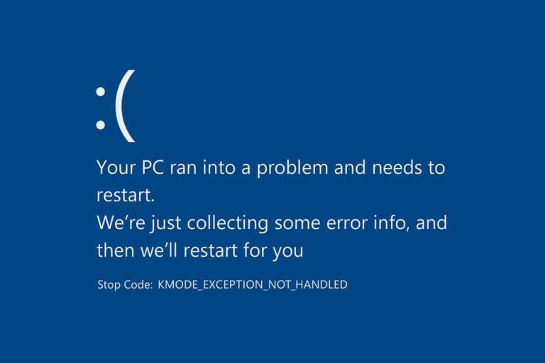 Blue Screen KMODE EXCEPTION NOT HANDLED in Windows 11