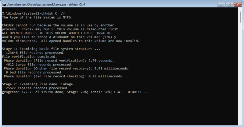 Check Disk for Errors