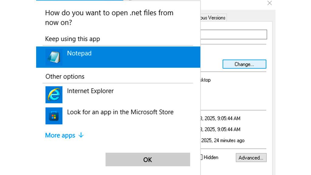 Select an App to Open This File