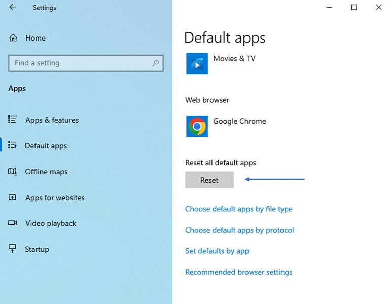reset file type