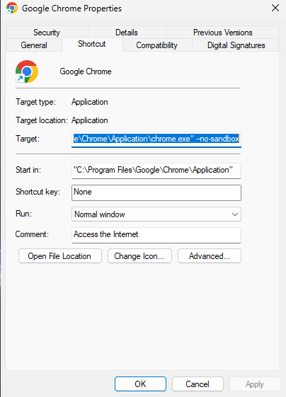 STATUS_ACCESS_VIOLATION - sandbox