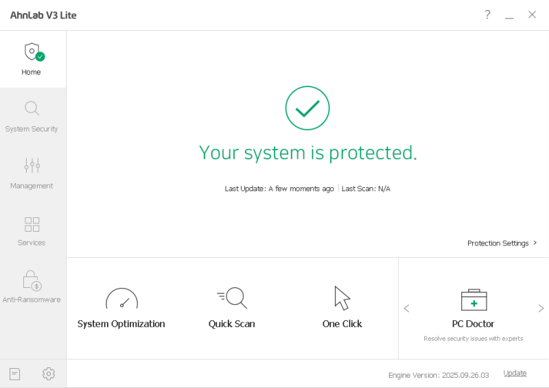 AhnLab V3 Lite antivirus