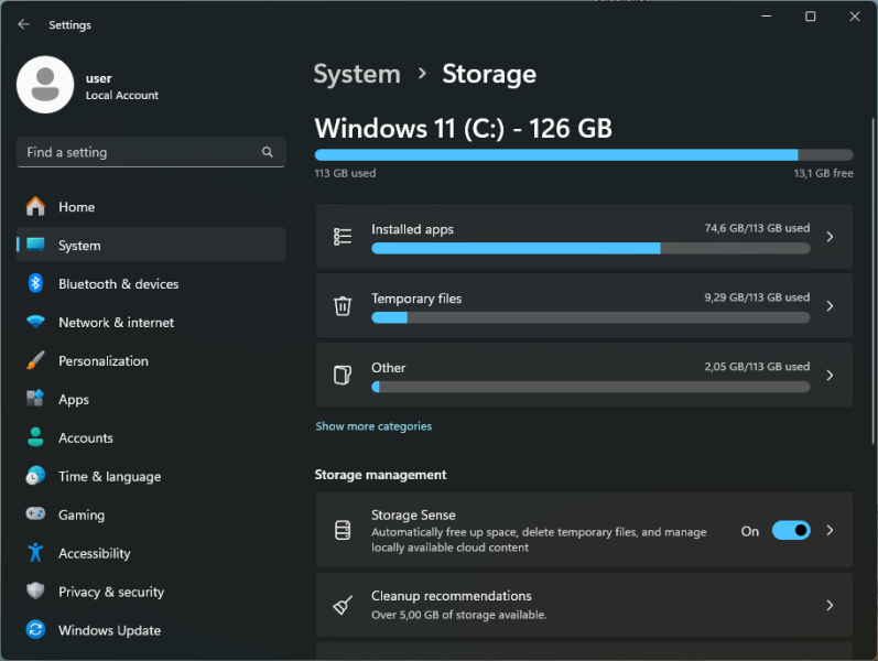 Delete temporary temp files windows 11
