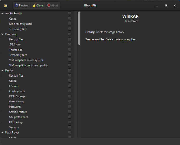 BleachBit  - Clean Your System and Free Disk Space