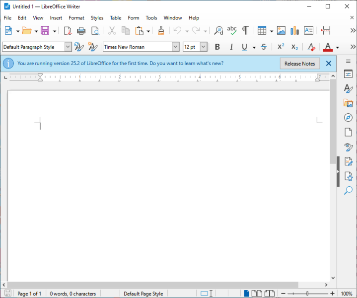 LibreOffice writer