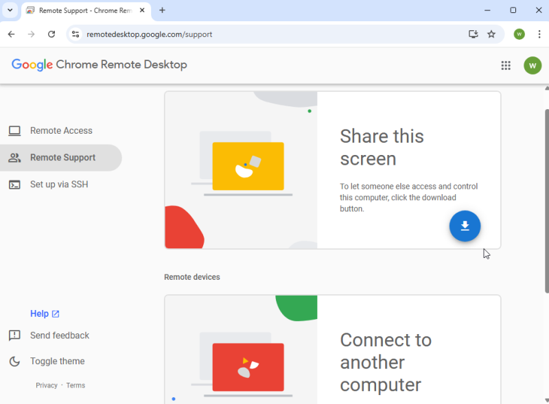 Download  Chrome Remote Desktop