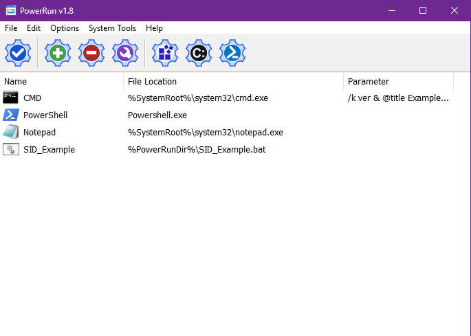 powerrun main interface