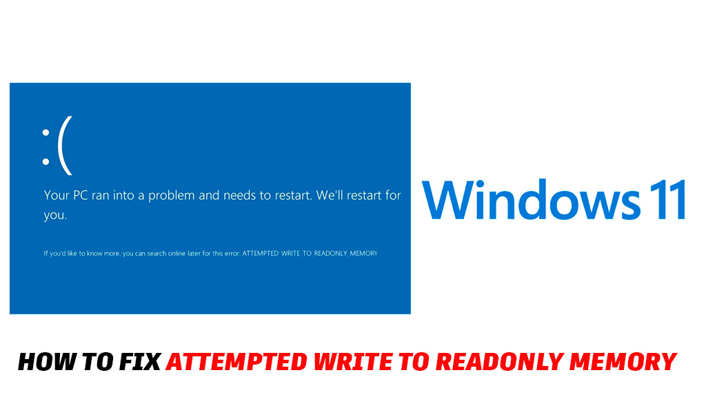 How to fix attempted write to readonly memory