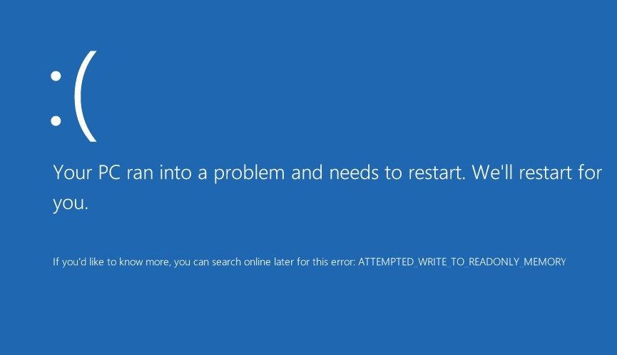 How to fix attempted write to readonly memory