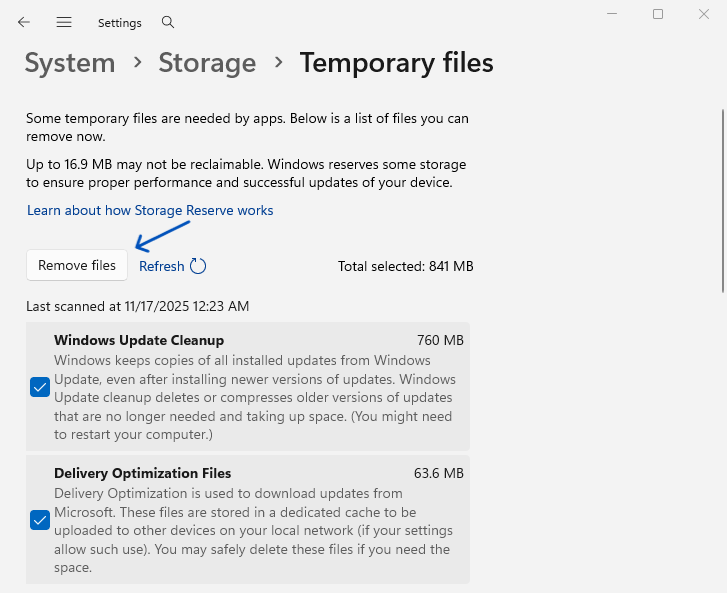 Clear temporary cache files to fix performance and loading issues