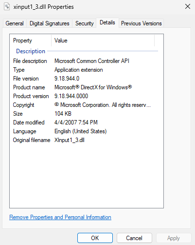 The xinput1_3.dll file is part of Microsoft’s DirectX package