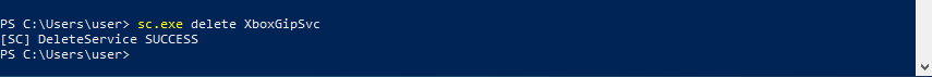 sc.exe delete "ServiceName"