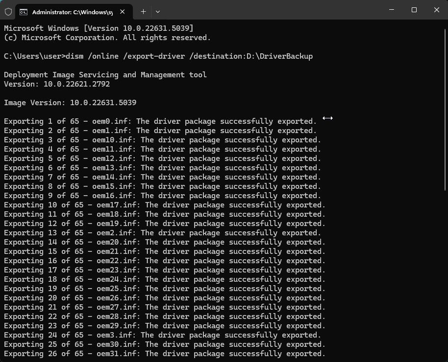 Backup Drivers Windows 11